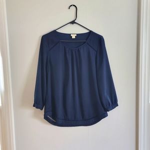 J. Crew womens scoop neck silky blouse